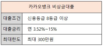 국민은행 무직자 대출 VS 카카오뱅크 비상금대출