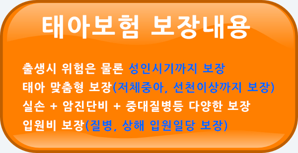 태아보험 보장내용 태아보험비교사이트 - 태아보험 보장내용