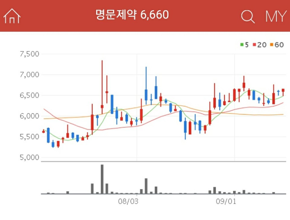 바이오 관련주 - 명문제약