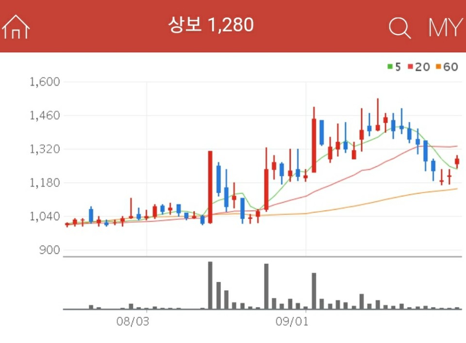 그래핀 관련주 - 상보