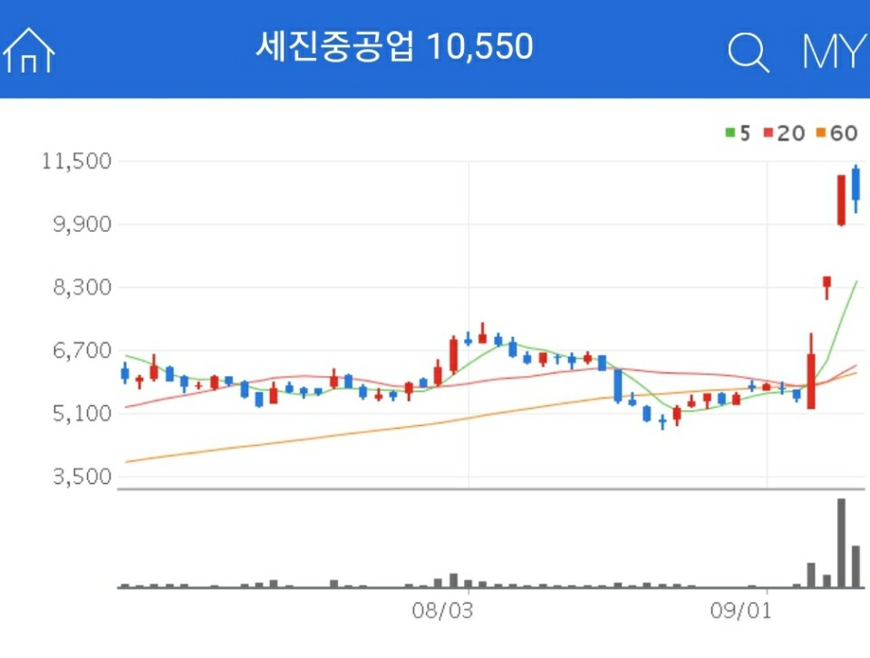 그린뉴딜 관련주 - 세진중공업