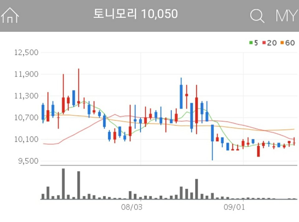 화장품 관련주 - 토니모리