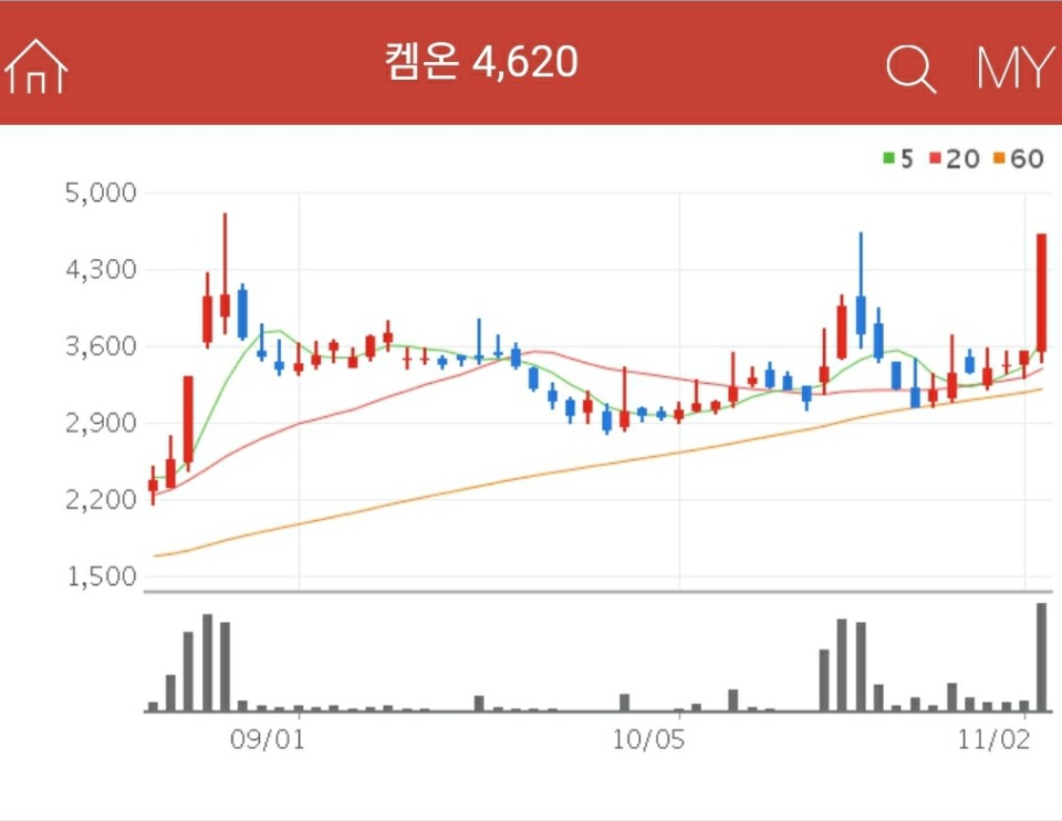 치매 관련주 - 켐온