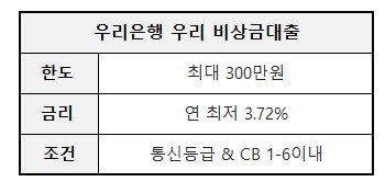 우리은행비상금대출