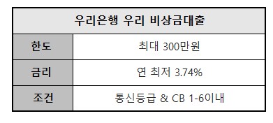 우리 신용카드없이 대출
