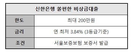 신한 쏠편한 비상금대출