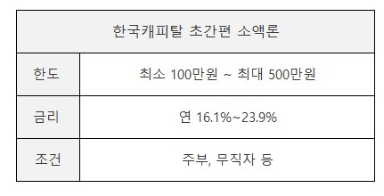 100만원 소액신용대출
