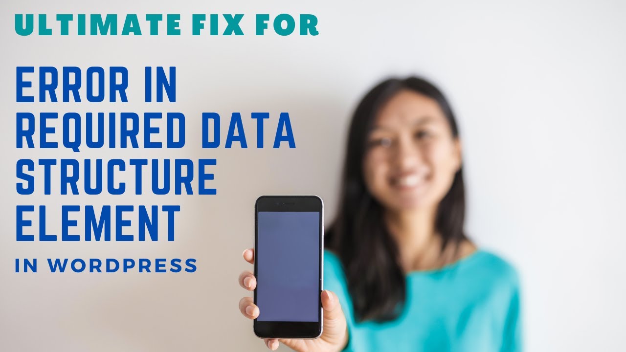 Error in required structured data element 오류 메시지 해결 방안