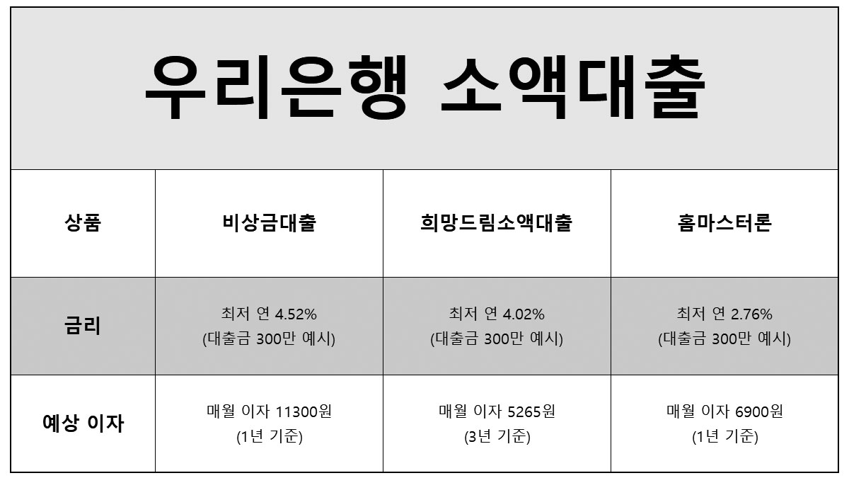 은행 소액 대출