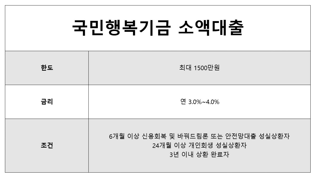 국민행복기금 대출