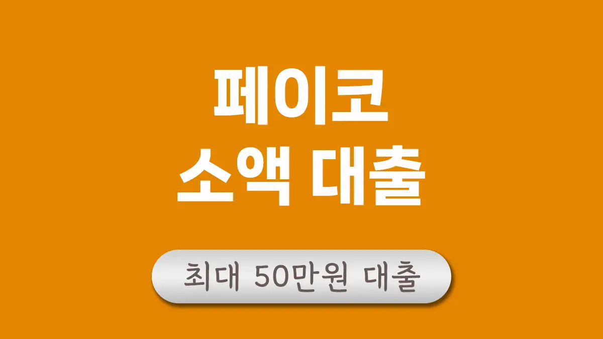 페이코 50만원 대출 대표이미지