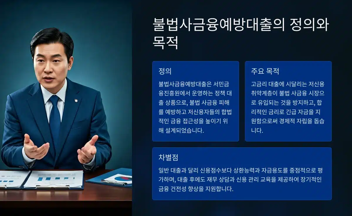 불법사금융예방대출이란 1 불법사금융예방대출이란