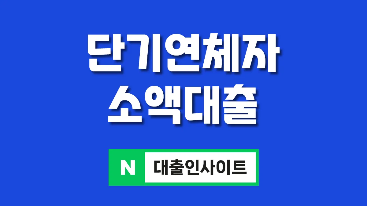 단기 연체자 소액대출 대표이미지